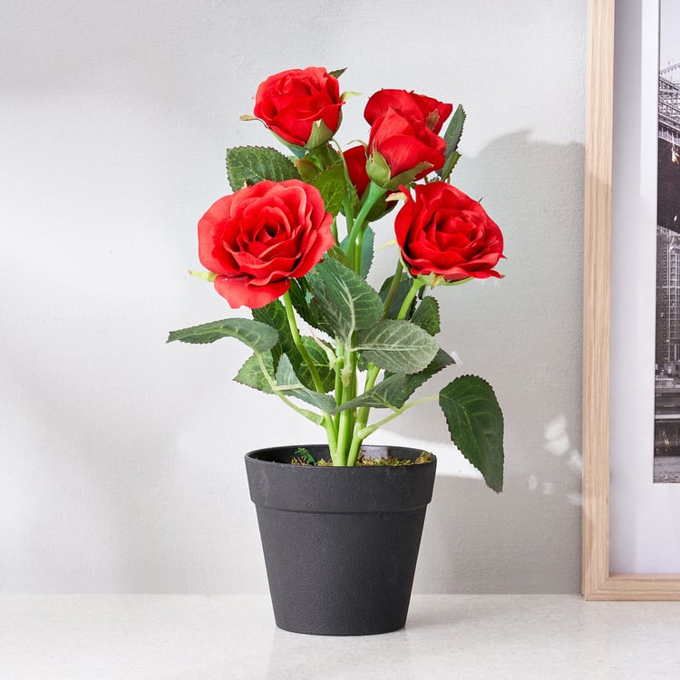 Corsica Artificial Rose Plant in Pot