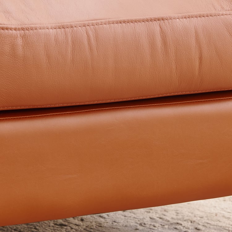 Aprilla NXT Half Leather 1-Seater Sofa - Tan