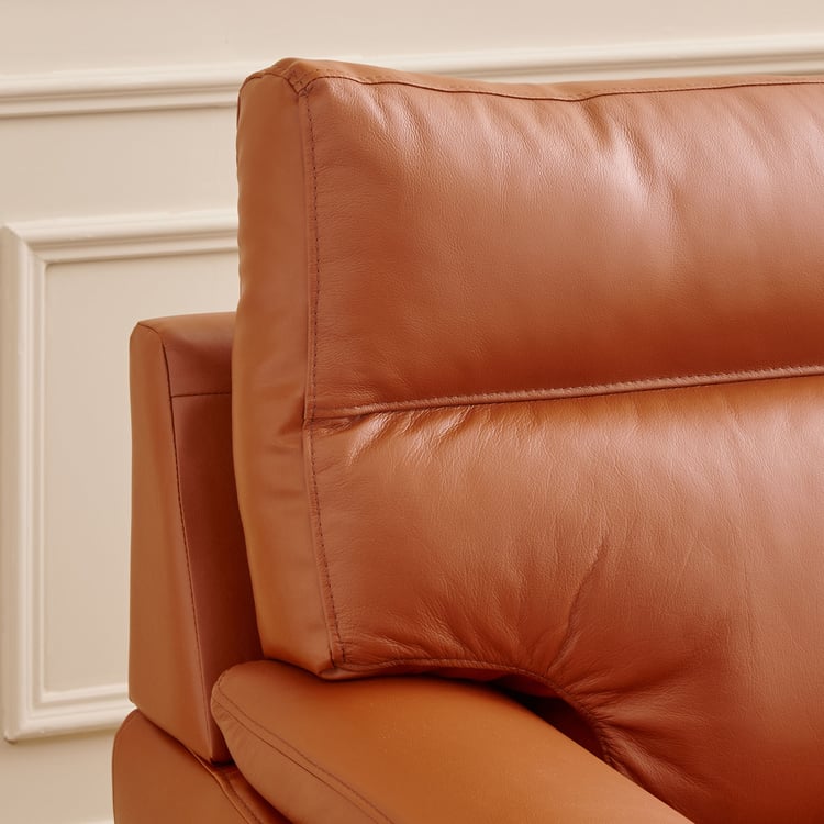 Aprilla NXT Half Leather 2-Seater Sofa - Tan