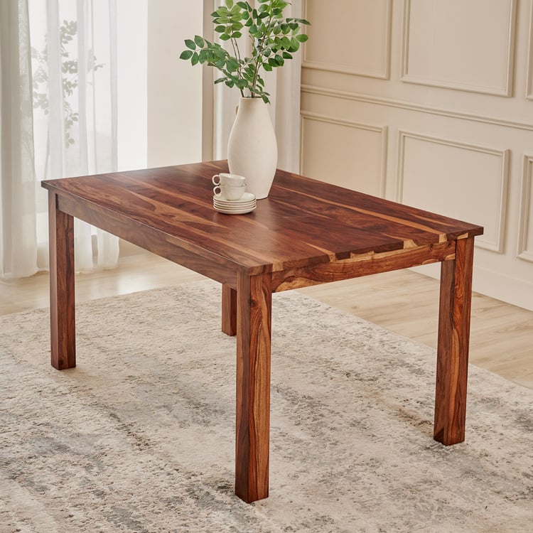 Adana Grand Sheesham Wood 6-Seater Dining Table - Brown