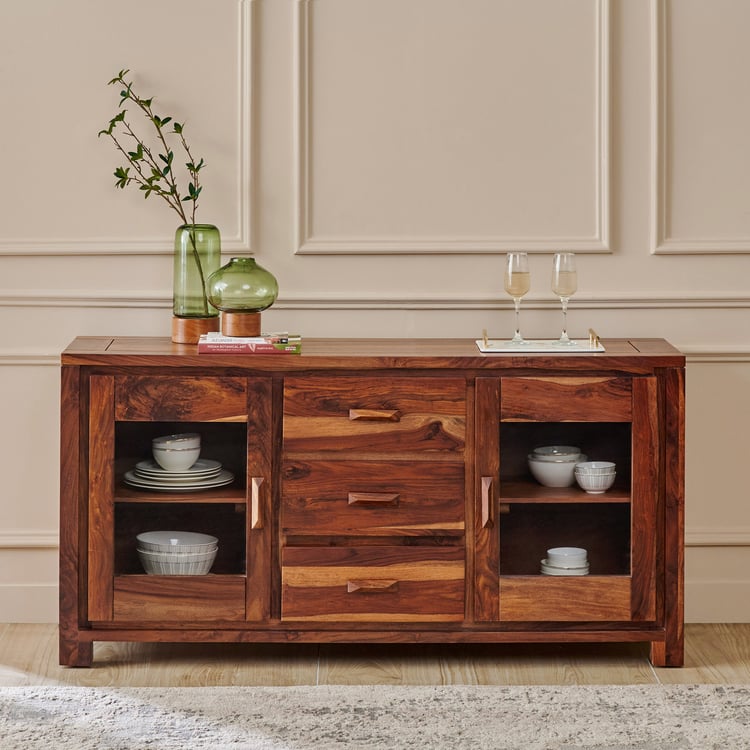 Adana Grand Sheesham Wood Sideboard - Brown