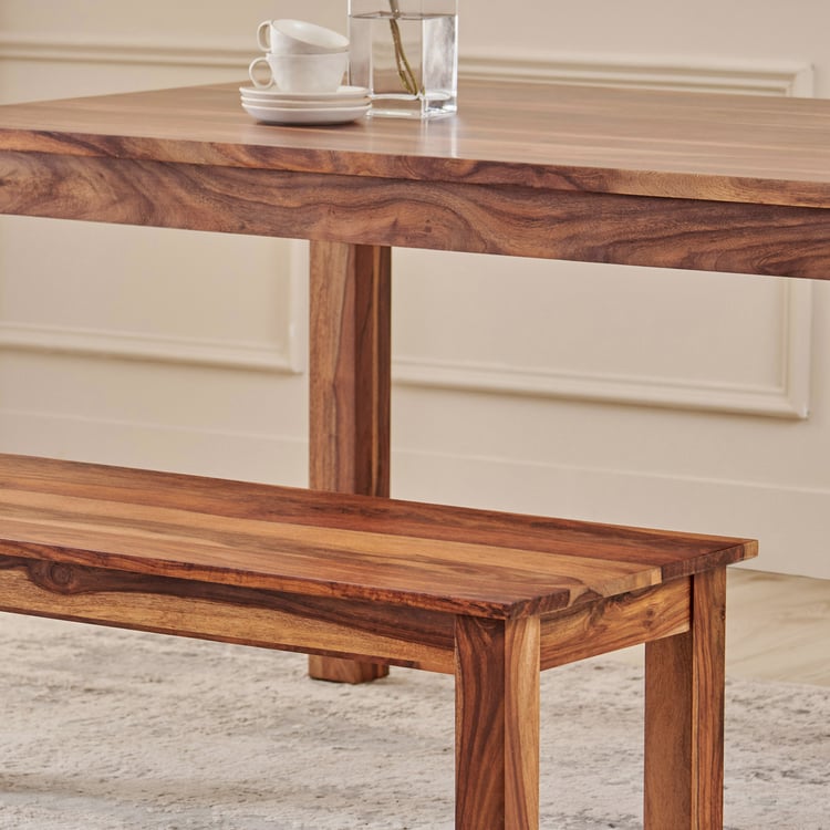 Adana Grand Sheesham Wood Dining Bench - Brown