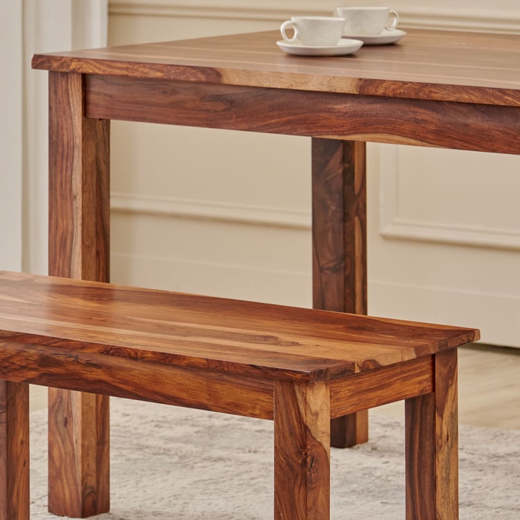 Adana Grand Sheesham Wood Dining Bench - Brown