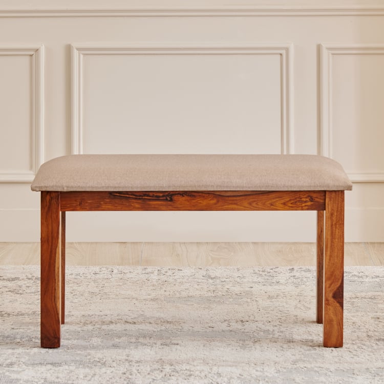 Adana Grand Fabric Dining Bench - Brown