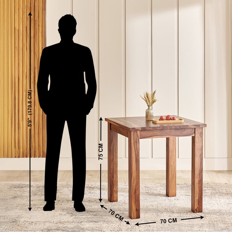 Adana Grand Sheesham Wood 2-Seater Dining Table - Brown