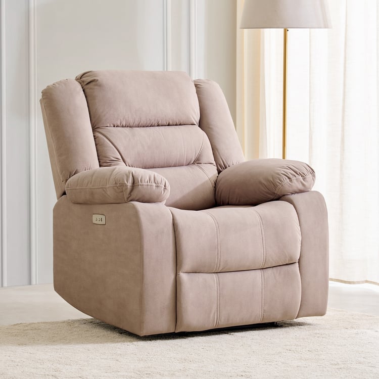 Cairo NXT Fabric 1-Seater Electric Recliner - Beige