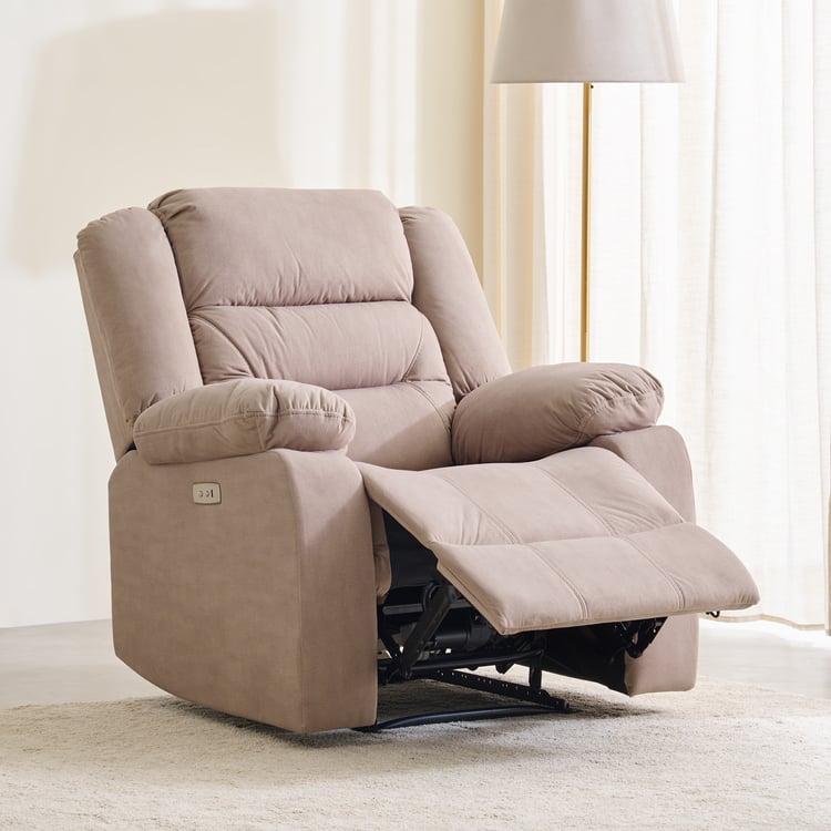 Cairo NXT Fabric 1-Seater Electric Recliner - Beige