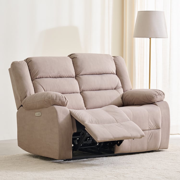 Cairo NXT Fabric 2-Seater Electric Recliner - Beige