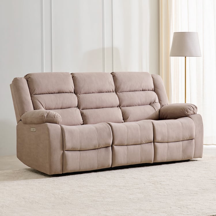 Cairo NXT Fabric 3-Seater Electric Recliner - Beige