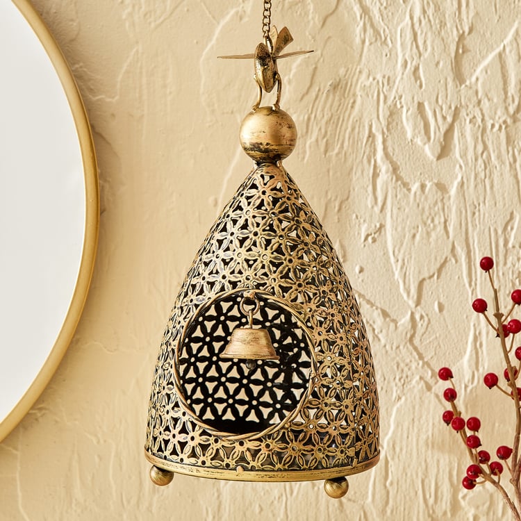 Corsica Mystic India Metal Bird House Hanging T-Light Holder - Small