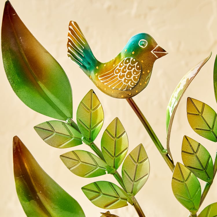 Corsica Mystic India Metal Bird on Tree Figurine