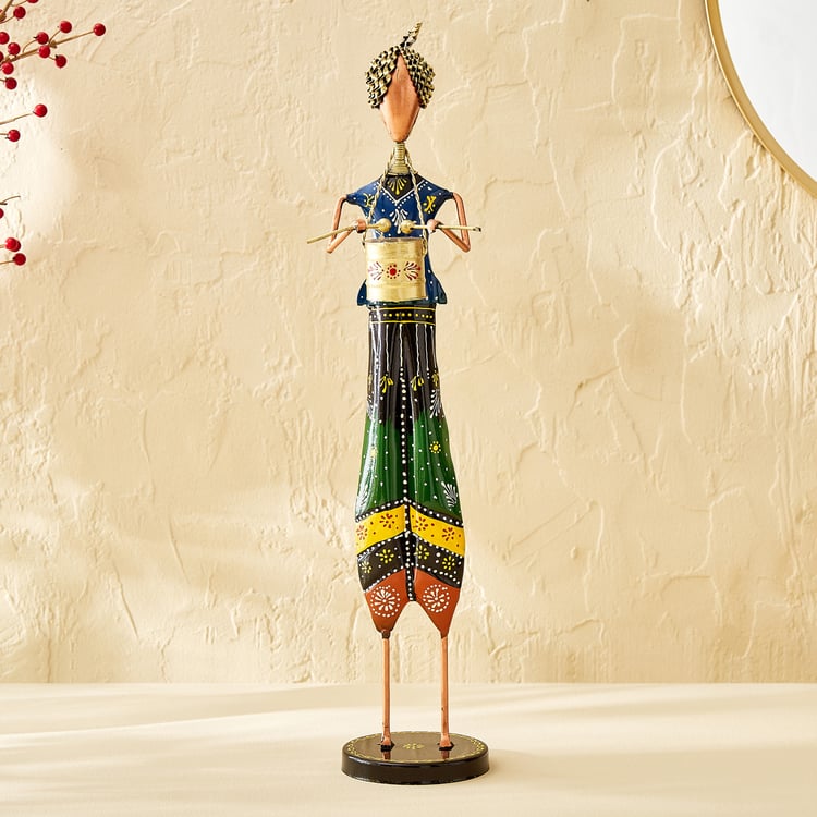 Corsica Mystic India Set of 3 Metal Standing Musician Figurines