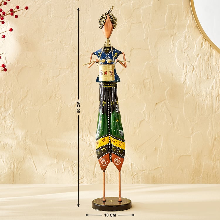Corsica Mystic India Set of 3 Metal Standing Musician Figurines