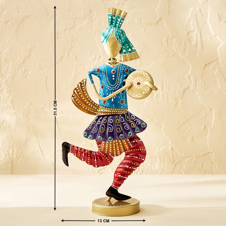 Corsica Mystic India Set of 3 Metal Running Musician Figurines