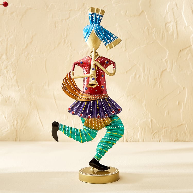 Corsica Mystic India Set of 3 Metal Running Musician Figurines