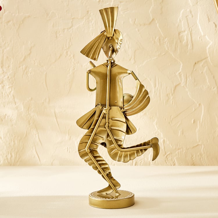 Corsica Mystic India Set of 3 Metal Running Musician Figurines
