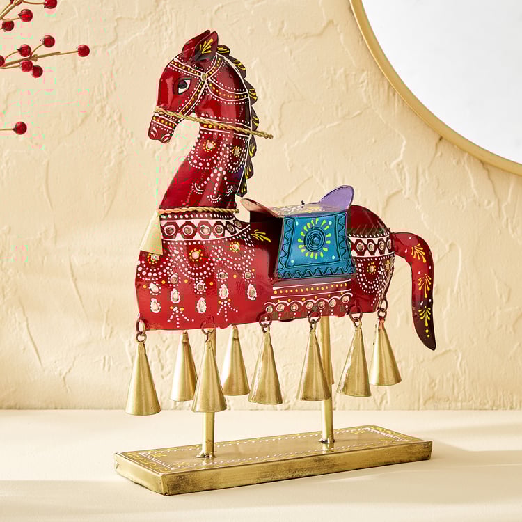 Corsica Mystic India Metal Bell Horse Figurine
