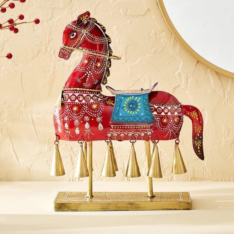 Corsica Mystic India Metal Bell Horse Figurine