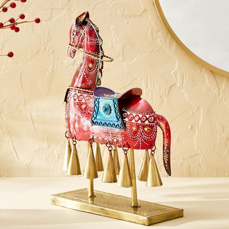 Corsica Mystic India Metal Bell Horse Figurine