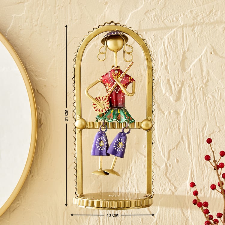 Corsica Mystic India Metal Musician Wall Accent