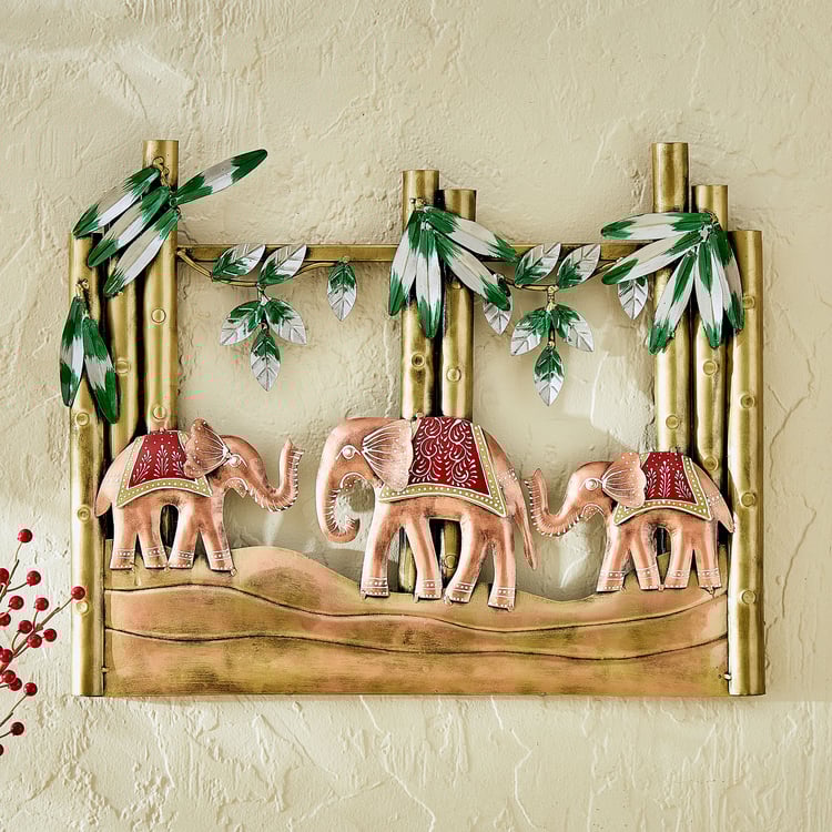 Corsica Mystic India Metal Elephant Wall Accent