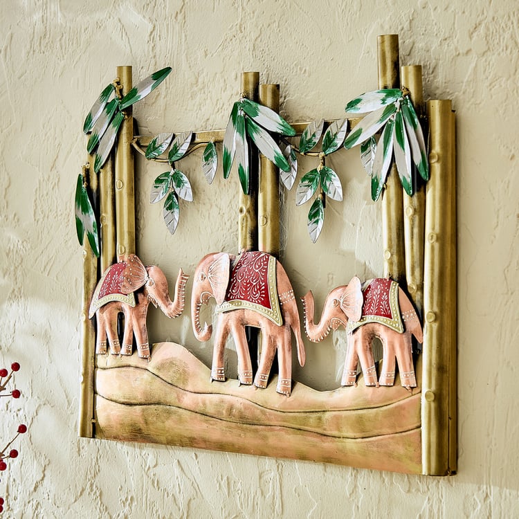 Corsica Mystic India Metal Elephant Wall Accent