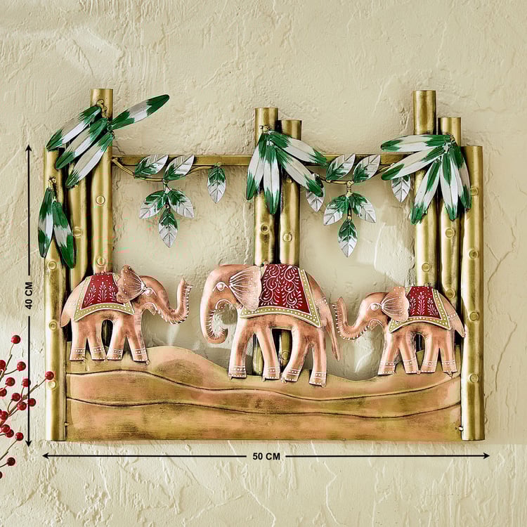 Corsica Mystic India Metal Elephant Wall Accent