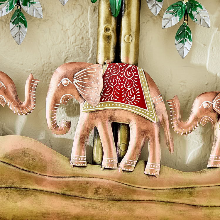 Corsica Mystic India Metal Elephant Wall Accent