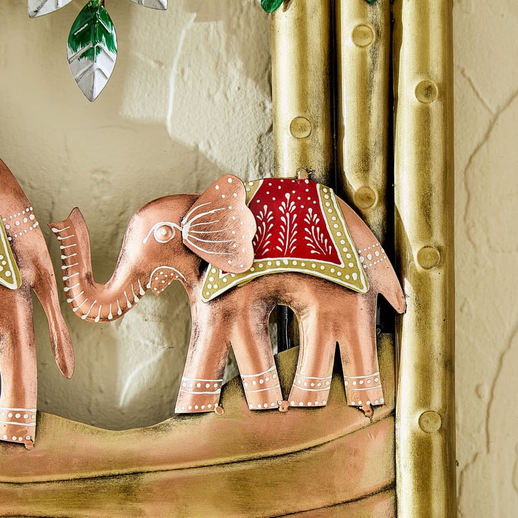 Corsica Mystic India Metal Elephant Wall Accent