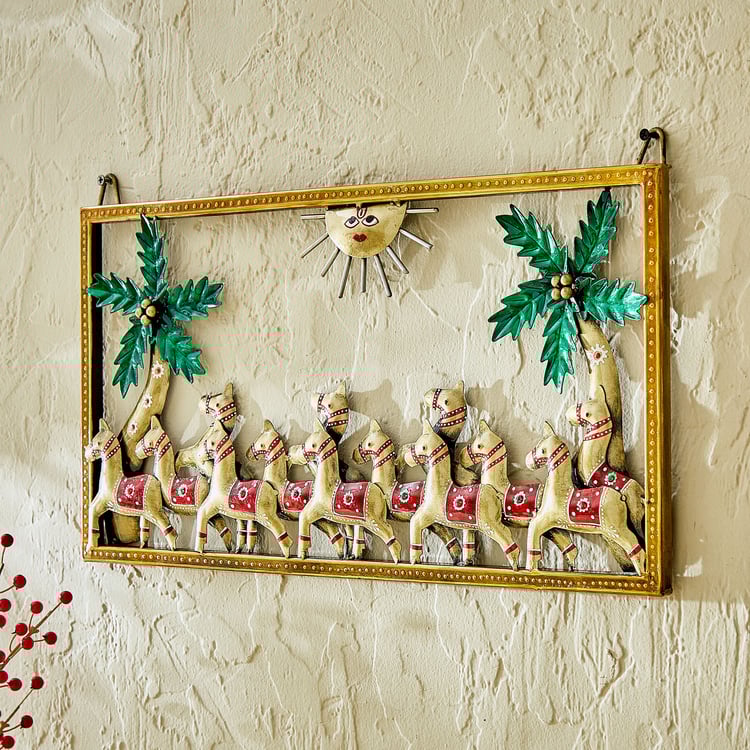 Corsica Mystic India Metal Horse Wall Accent