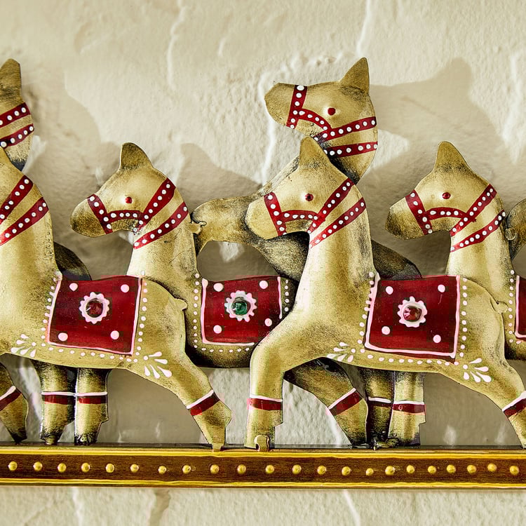 Corsica Mystic India Metal Horse Wall Accent