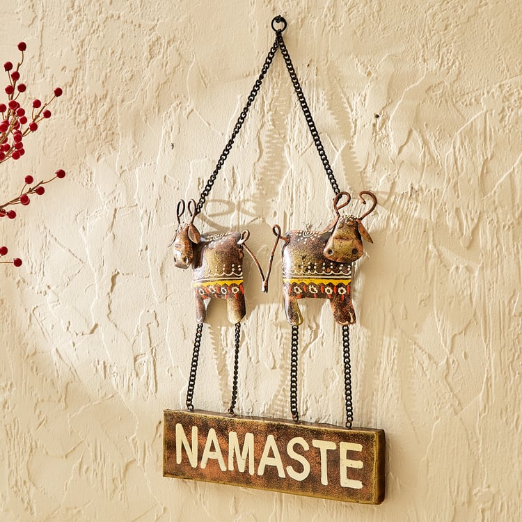 Corsica Mystic India Metal Namaste Wall Decor