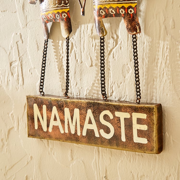 Corsica Mystic India Metal Namaste Wall Decor