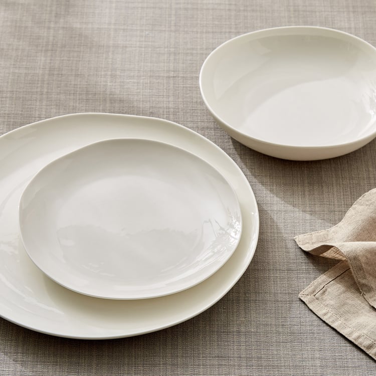 Marshmallow Pebble Porcelain Dinner Plate - 27cm