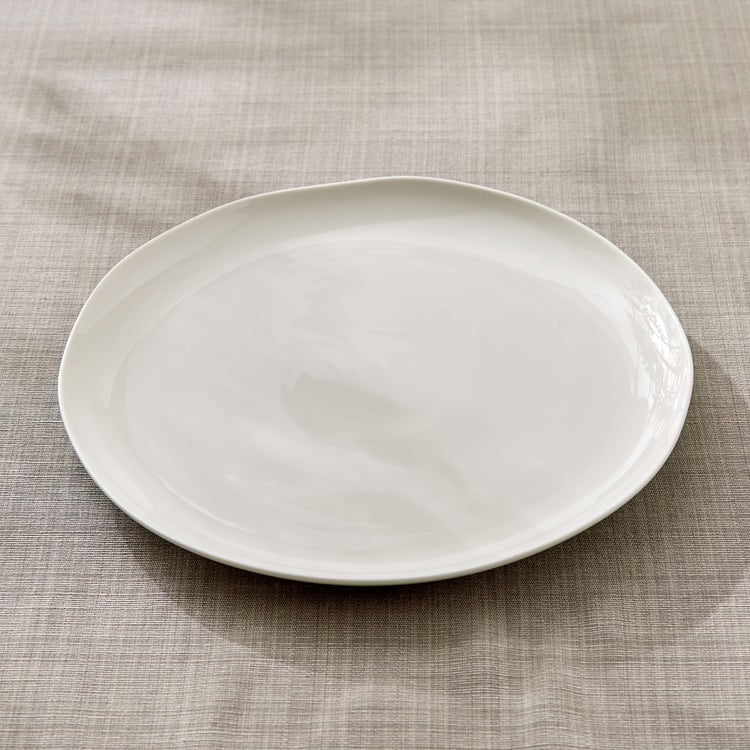 Marshmallow Pebble Porcelain Dinner Plate - 27cm