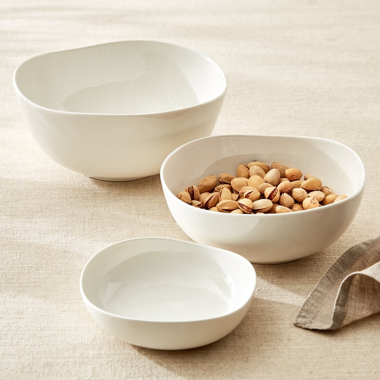 Marshmallow Pebble Porcelain Veg Bowl - 240ml