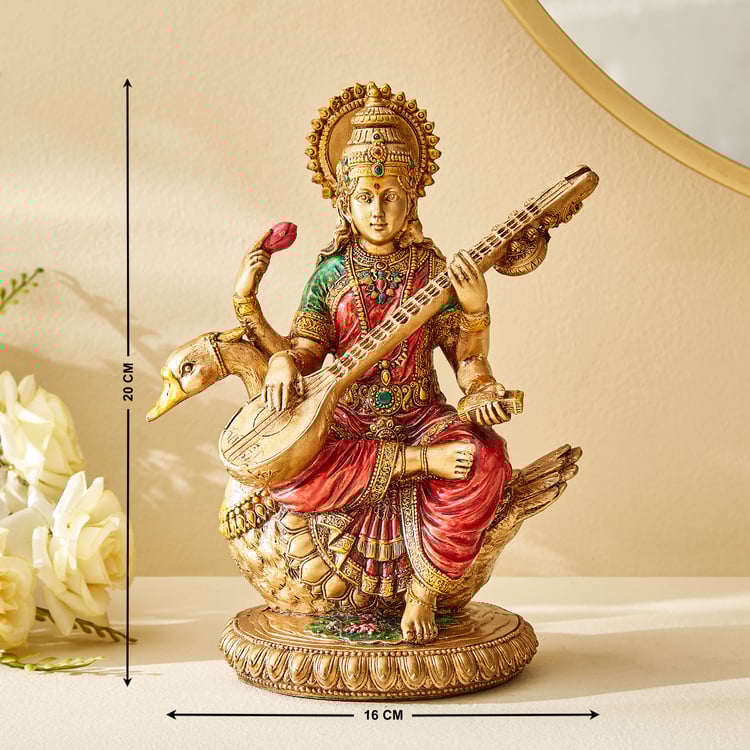 Corsica Mystic India Polyresin Saraswati Ji Figurine
