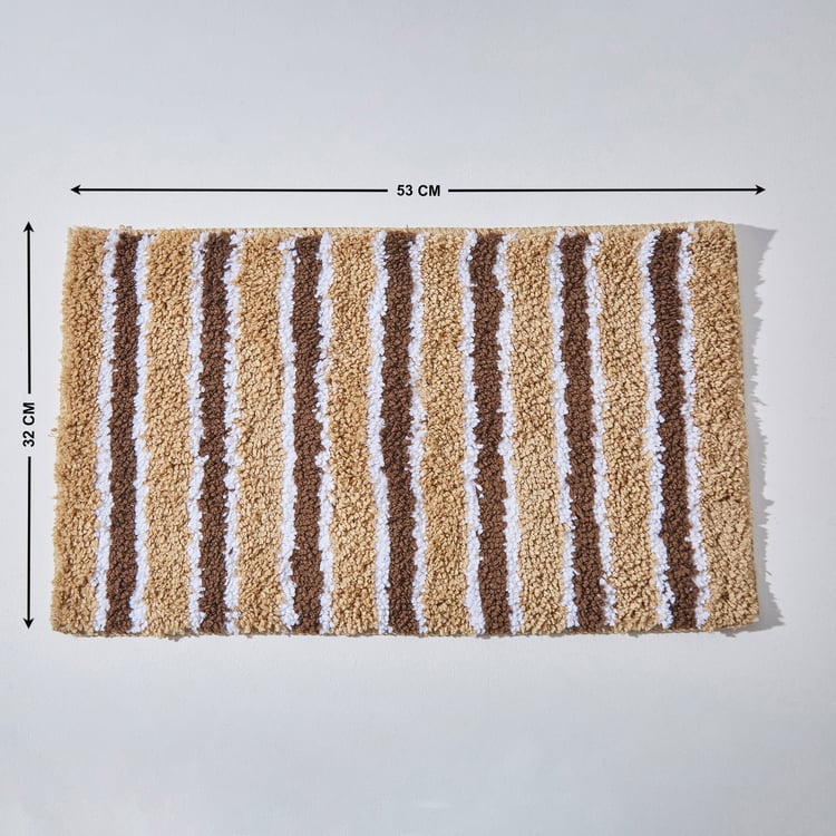 Corsica Set of 2 Striped Anti-Slip Bath Mats