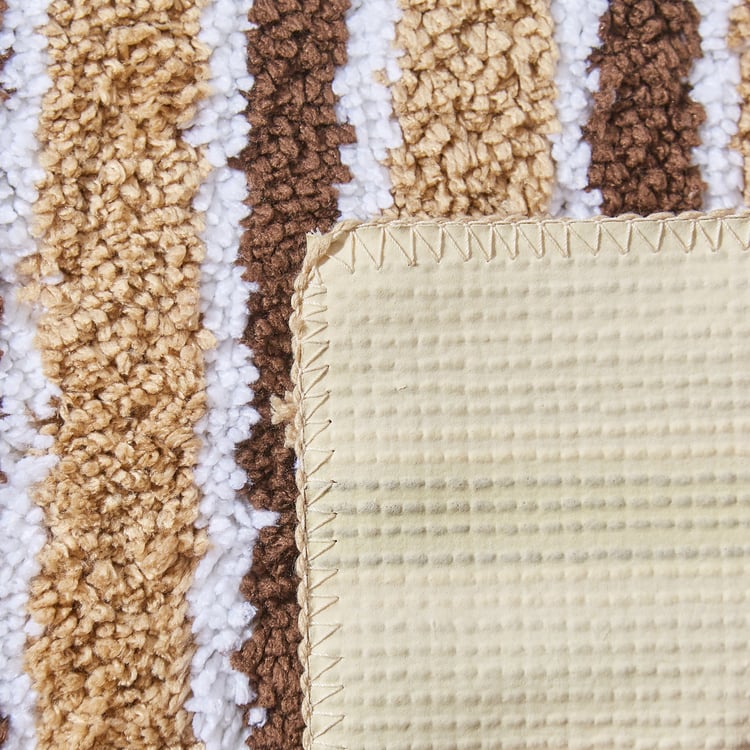 Corsica Set of 2 Striped Anti-Slip Bath Mats