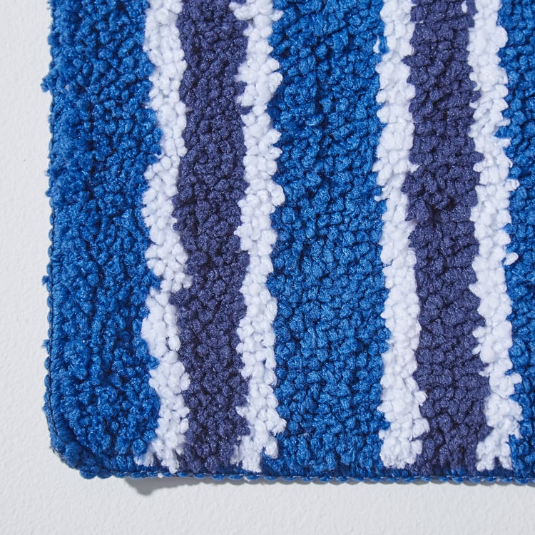 Corsica Set of 2 Striped Anti-Slip Bath Mats - 51x31cm