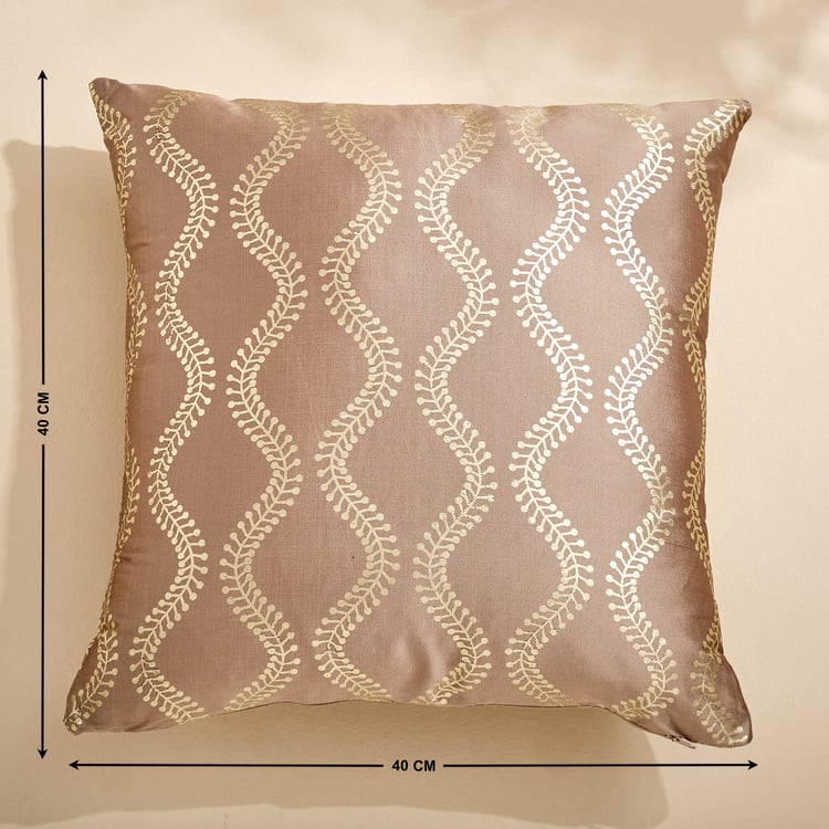 Corsica Gleam Cecil Set of 2 Foil Print Cushion Covers - 40x40cm