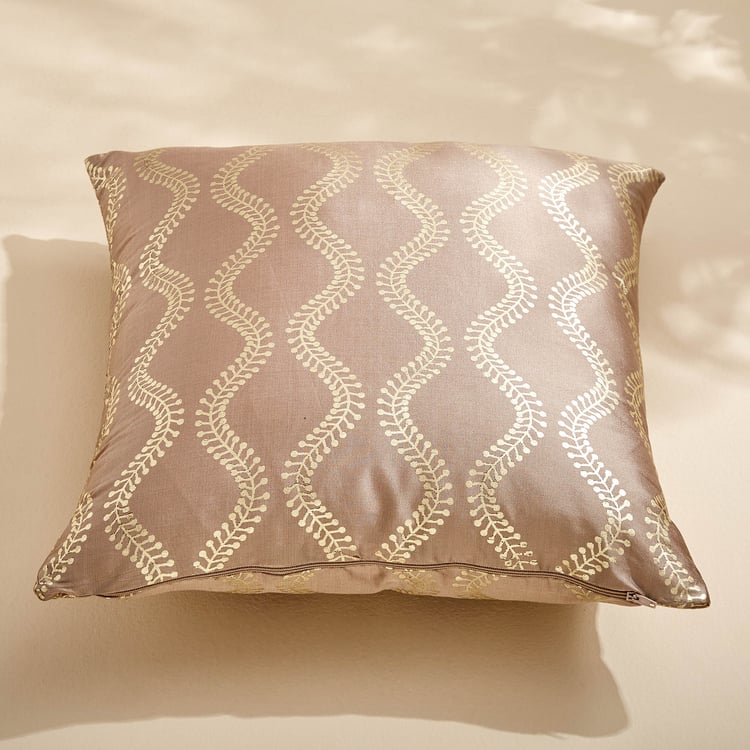 Corsica Gleam Cecil Set of 2 Foil Print Cushion Covers - 40x40cm