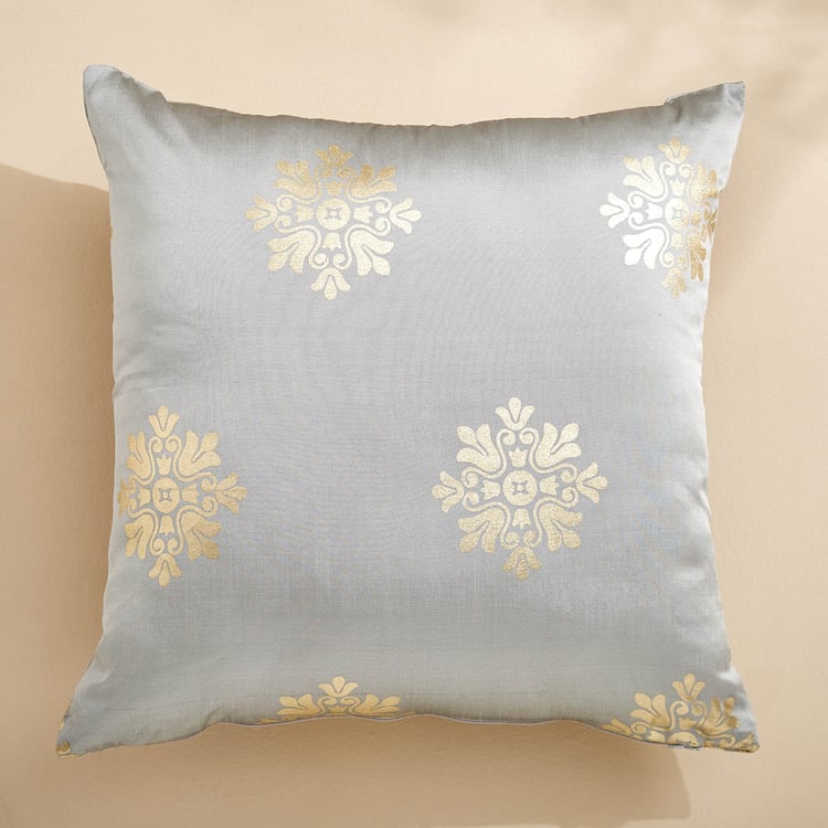 Corsica Gleam Cecil Set of 2 Foil Print Cushion Covers - 40x40cm