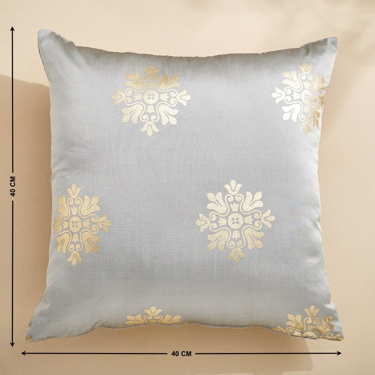 Corsica Gleam Cecil Set of 2 Foil Print Cushion Covers - 40x40cm