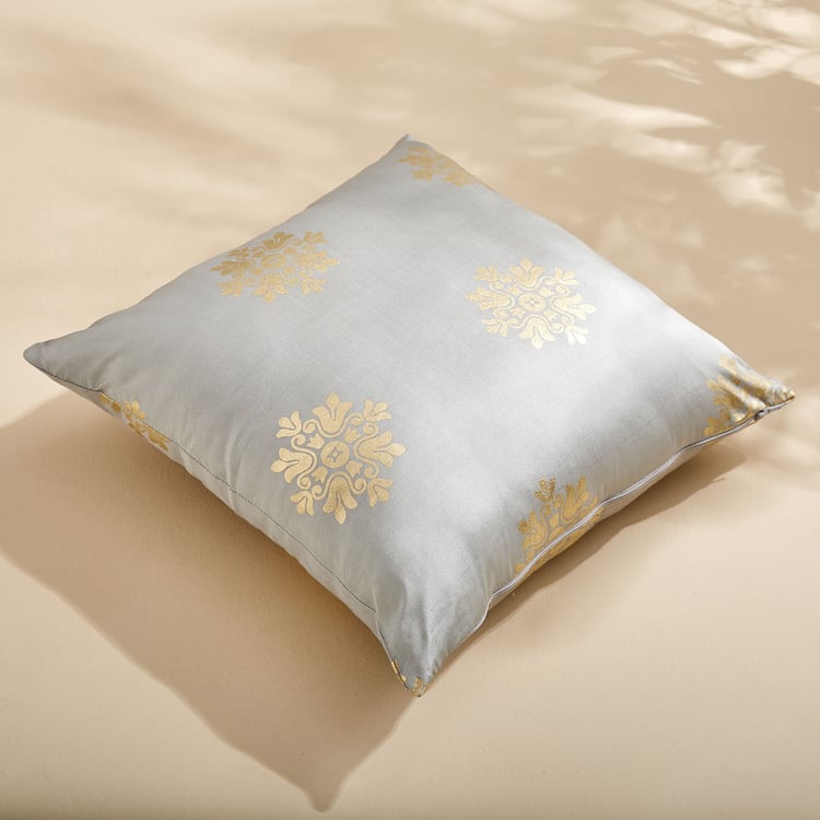 Corsica Gleam Cecil Set of 2 Foil Print Cushion Covers - 40x40cm