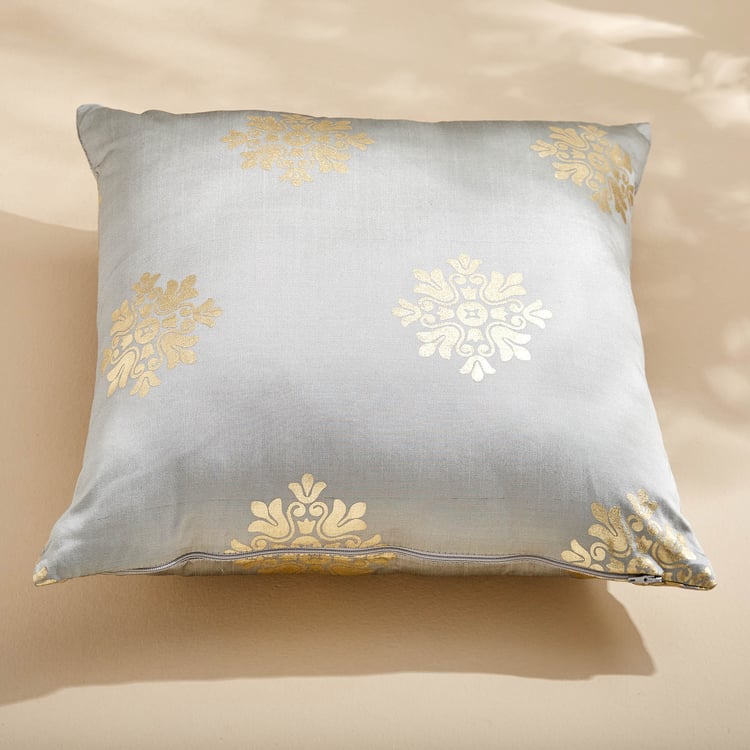 Corsica Gleam Cecil Set of 2 Foil Print Cushion Covers - 40x40cm