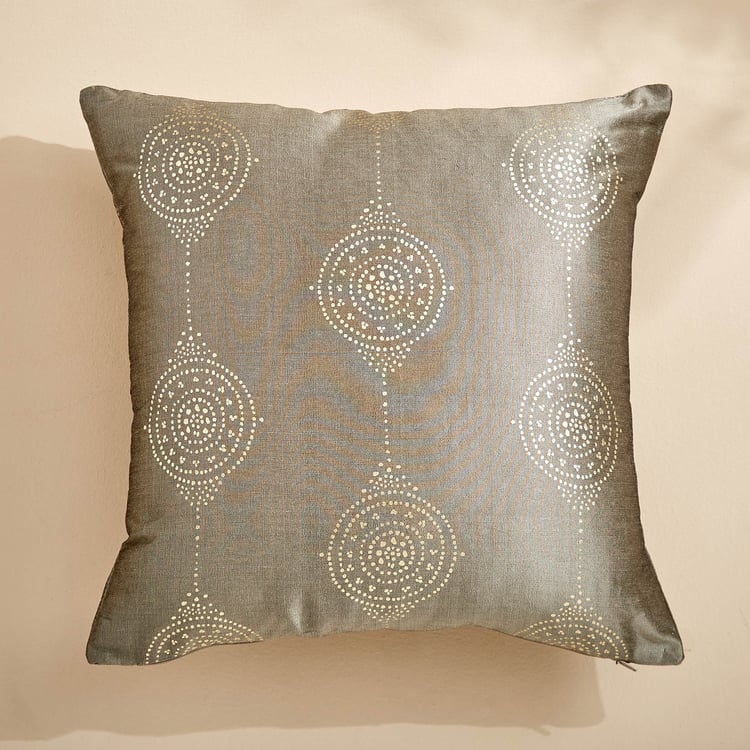 Corsica Gleam Cecil Set of 2 Foil Print Cushion Covers - 40x40cm