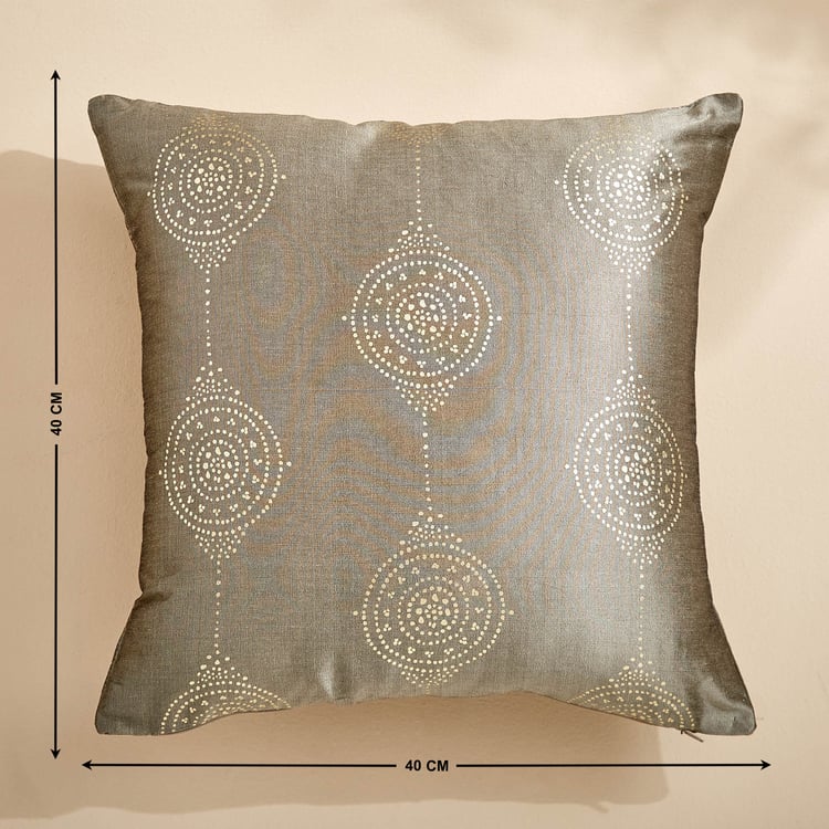 Corsica Gleam Cecil Set of 2 Foil Print Cushion Covers - 40x40cm