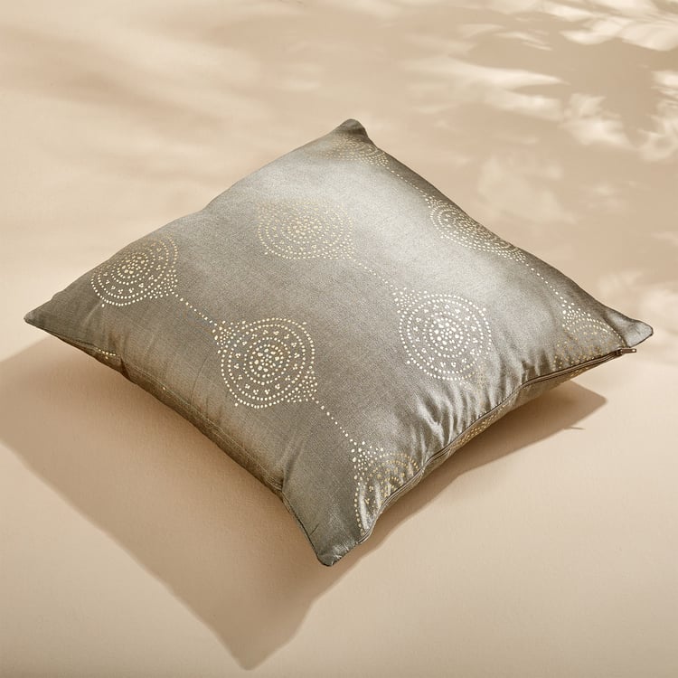 Corsica Gleam Cecil Set of 2 Foil Print Cushion Covers - 40x40cm