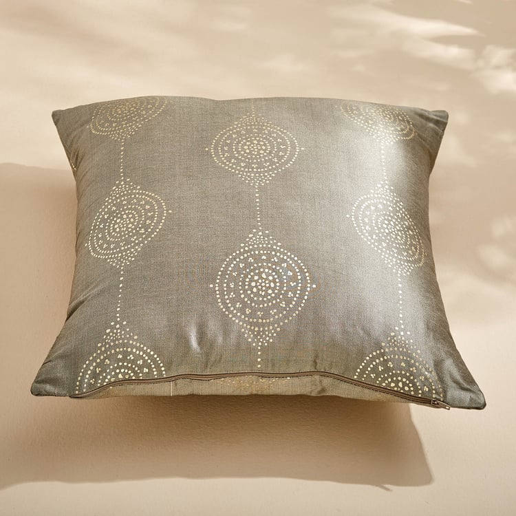 Corsica Gleam Cecil Set of 2 Foil Print Cushion Covers - 40x40cm